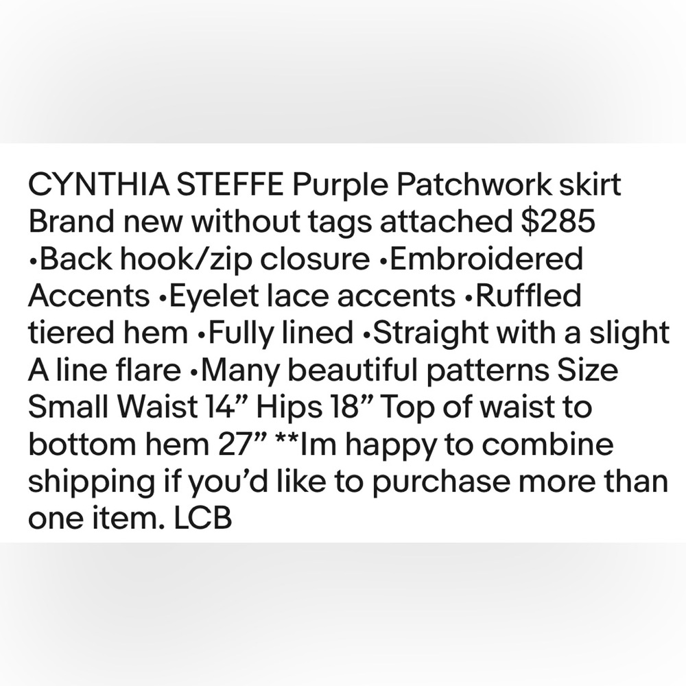 Cynthia Steffe Purple Patchwork Tiered Skirt Nwot… - image 6